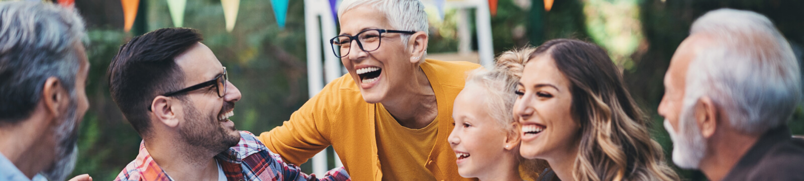 family laughing together